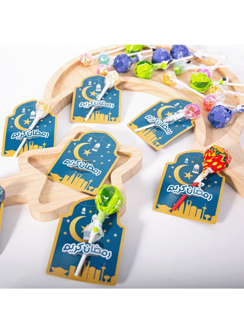 توزيعات رمضان ورقية مناسبة لتوزيع الحلويات 25 قطعة – زينه رمضان للمنازل و الحفلات - Image 1